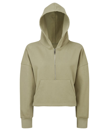 Women’s Custom Printed or Embroidered Organic Fleece Quarter Zip Hoodie