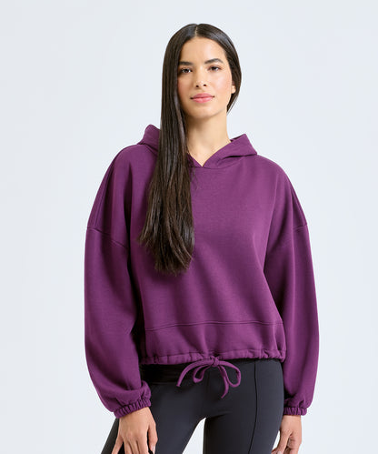 Women’s Custom Printed or Embroidered Organic Performance Cropped Hoodie