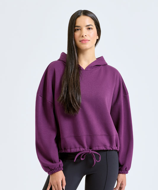 Women’s Custom Printed or Embroidered Organic Performance Cropped Hoodie
