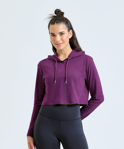 Women’s Custom Printed Performance Long Sleeve Cropped T-Shirt