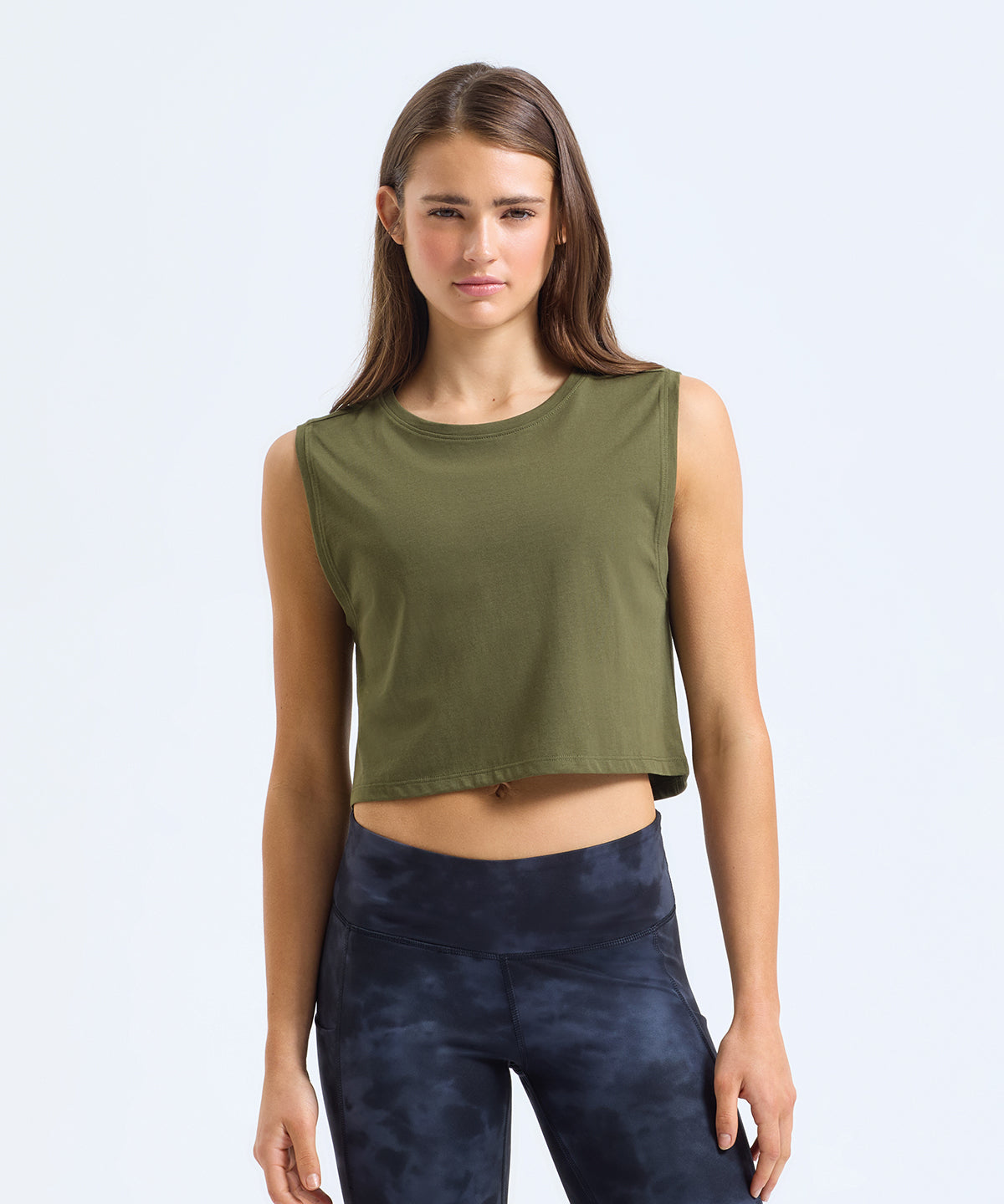 Women’s Custom Printed Organic Cropped Vest