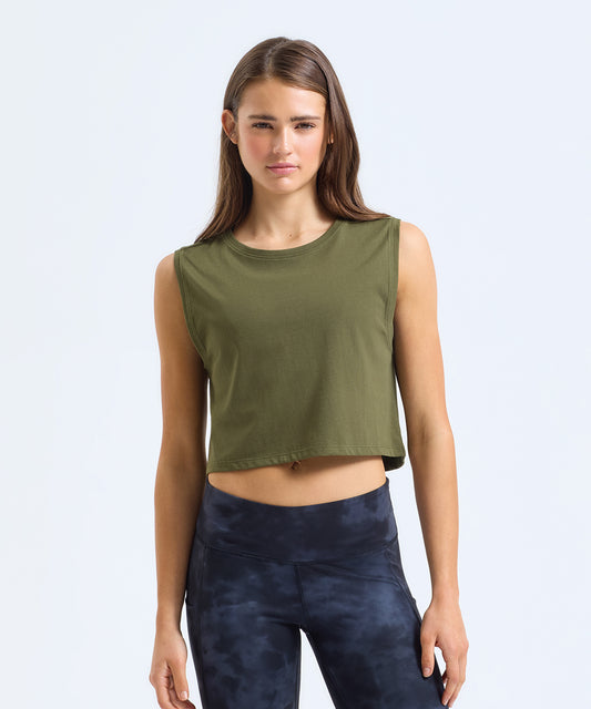 Women’s Custom Printed Organic Cropped Vest