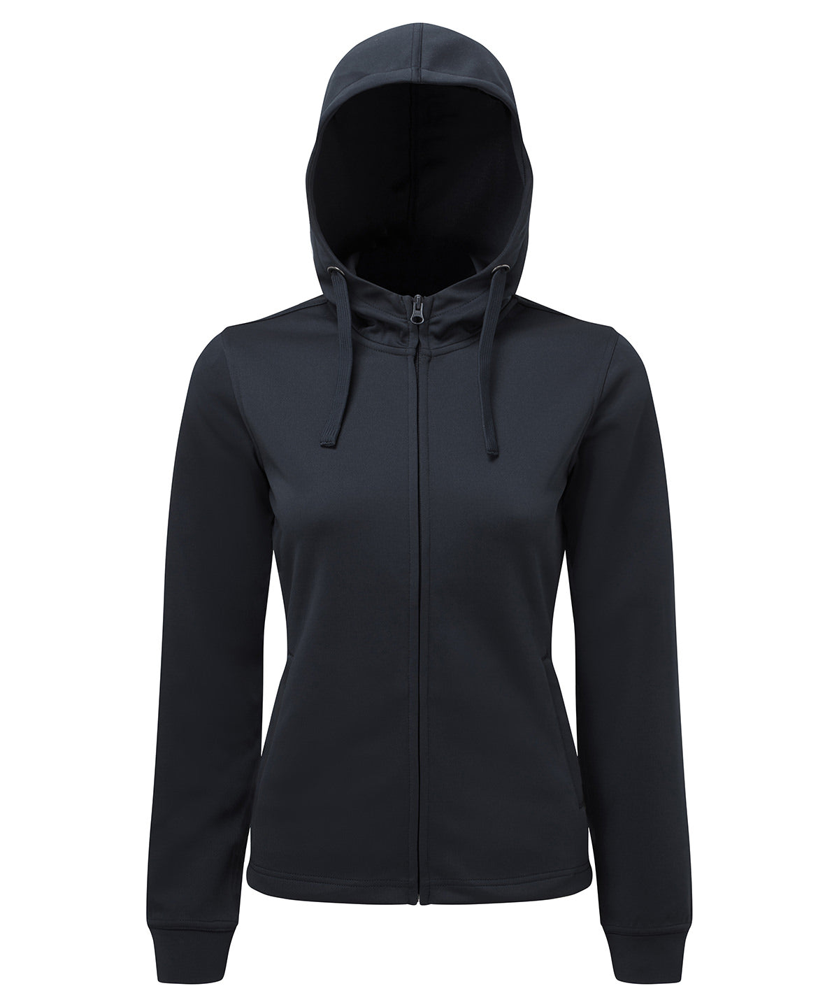 Women's Custom Printed or Embroidered Organic Performance Zip-Up Hoodie