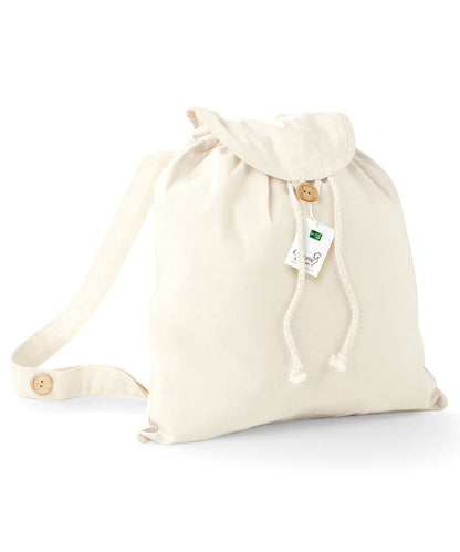 Natural organic festival backpack front view