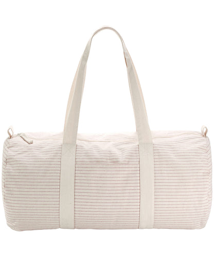 Striped Organic Cotton Barrel Bag