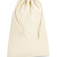Natural organic premium cotton stuff bag front view
