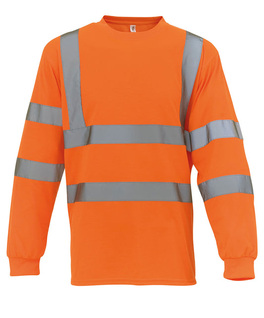 Men's Custom Printed Hi-Vis Performance Long Sleeve T-Shirt
