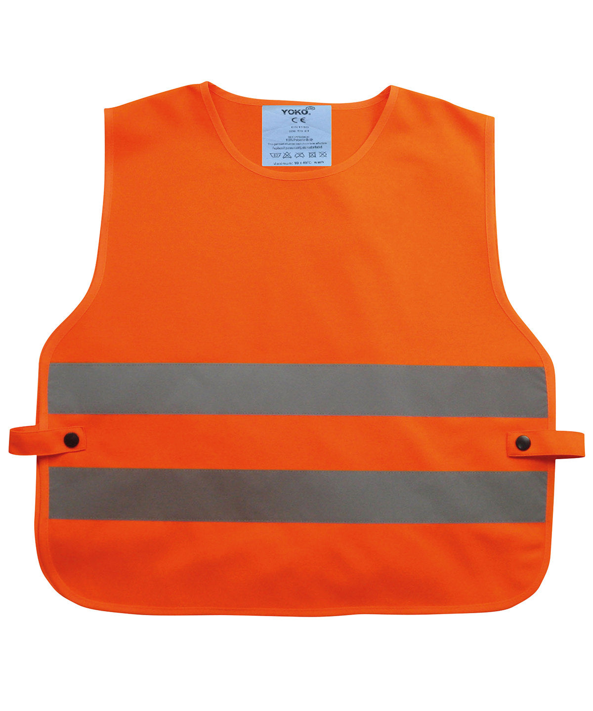 Yellow kids hi-vis 2-band tabard (hvs269ch) front view